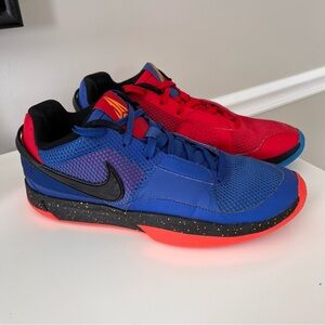 Nike Men's Ja 1 DR8785-401 Red Blue Basketball Shoes Sneakers Size 10.5
